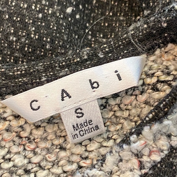 Cabi Coco Shell Top Short Sleeve Tweed Gray Pullover size small - Picture 7 of 8
